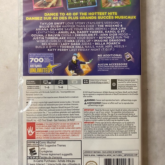 Just Dance 2022 Camila Cabello & More Artist Nintendo Switch - Picture 3 of 5